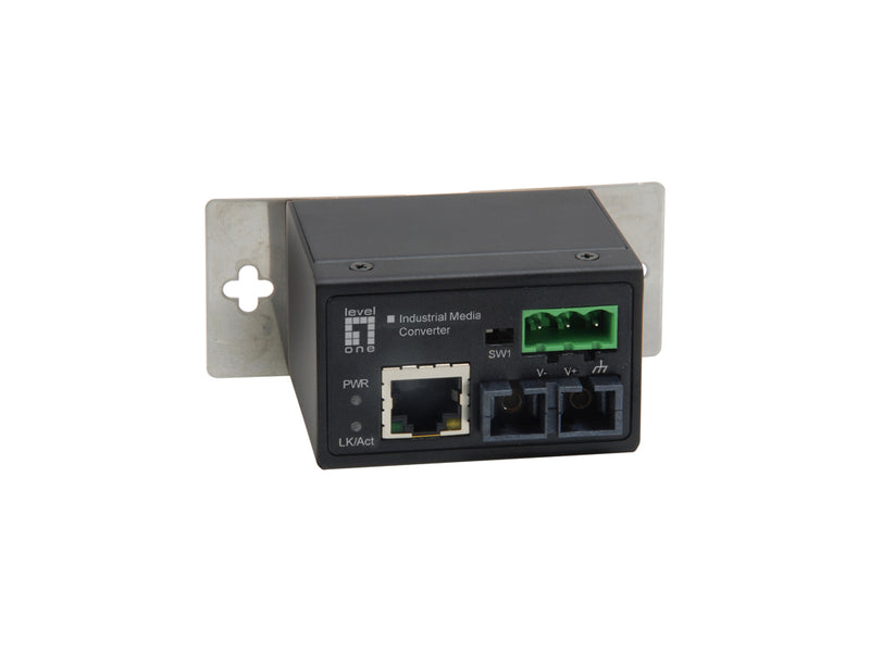 LevelOne IEC-4002 netværksomformer til medie 100 Mbit/s Multitilstand Sort