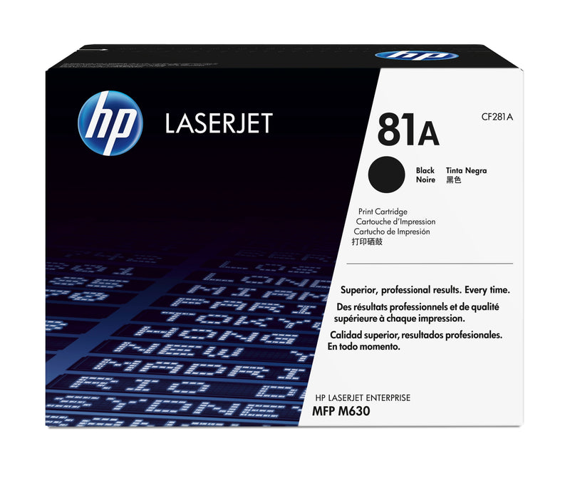 HP 81A Black Original LaserJet Toner Cartridge tonerpatron 1 stk