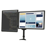 StarTech.com ARMDUAL skærmbeslag og -stativer 61 cm (24") Skrivebord Sort