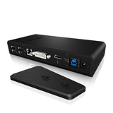 ICY BOX IB-DK2241AC Ledningsført USB 3.2 Gen 1 (3.1 Gen 1) Type-A Sort