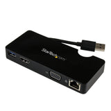 StarTech.com USB3SMDOCKHV dockingstation Ledningsført USB 3.2 Gen 1 (3.1 Gen 1) Type-A Sort