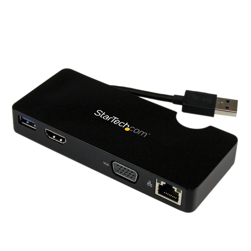 StarTech.com USB3SMDOCKHV dockingstation Ledningsført USB 3.2 Gen 1 (3.1 Gen 1) Type-A Sort
