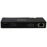 StarTech.com USB3SMDOCKHV dockingstation Ledningsført USB 3.2 Gen 1 (3.1 Gen 1) Type-A Sort