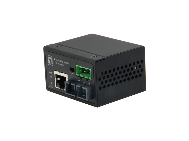 LevelOne IEC-4301 netværksomformer til medie 100 Mbit/s Enkeltilstand Sort