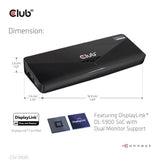 CLUB3D SenseVision USB3.0 4K Docking Station Ledningsført USB 3.2 Gen 1 (3.1 Gen 1) Type-A Sort