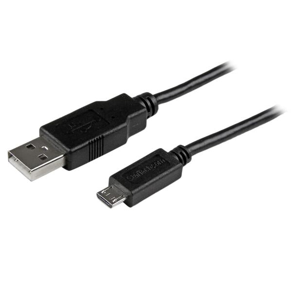 StarTech.com USBAUB15CMBK USB-kabel USB 2.0 0,15 m USB A Micro-USB B Sort