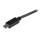 StarTech.com USBAUB15CMBK USB-kabel USB 2.0 0,15 m USB A Micro-USB B Sort