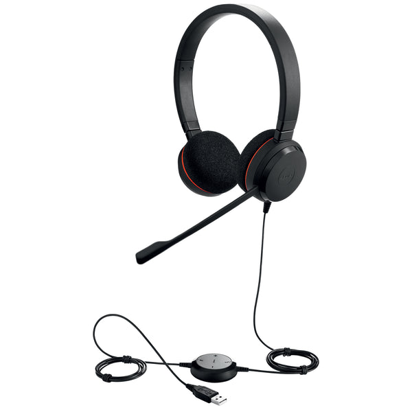 Jabra Evolve 20 Headset Ledningsført Kontor/Callcenter USB Type-A Sort