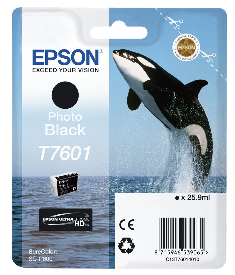 Epson T7601 blækpatron 1 stk Original Foto sort