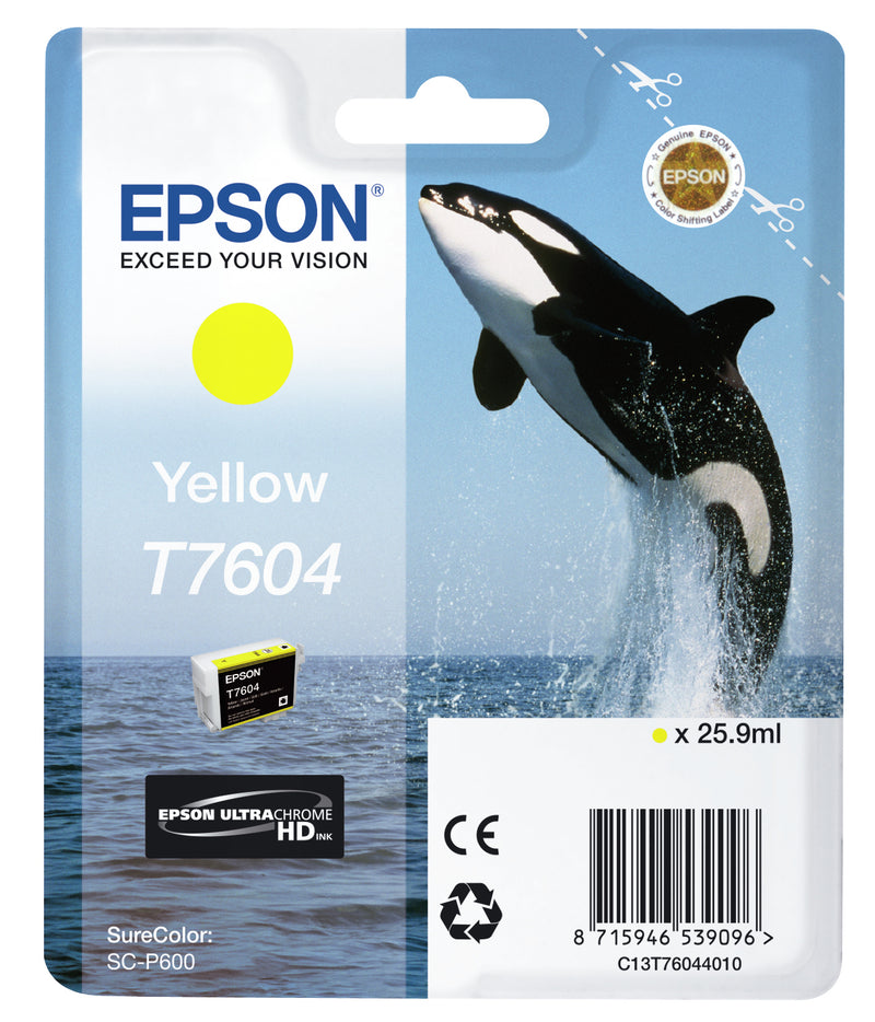 Epson T7604 blækpatron 1 stk Original Gul