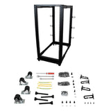 StarTech.com 4POSTRACK25U stativ 25U Fritstående reol Sort
