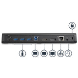 StarTech.com USB3DOCKHDPC dockingstation Ledningsført USB 3.2 Gen 1 (3.1 Gen 1) Type-B Sort