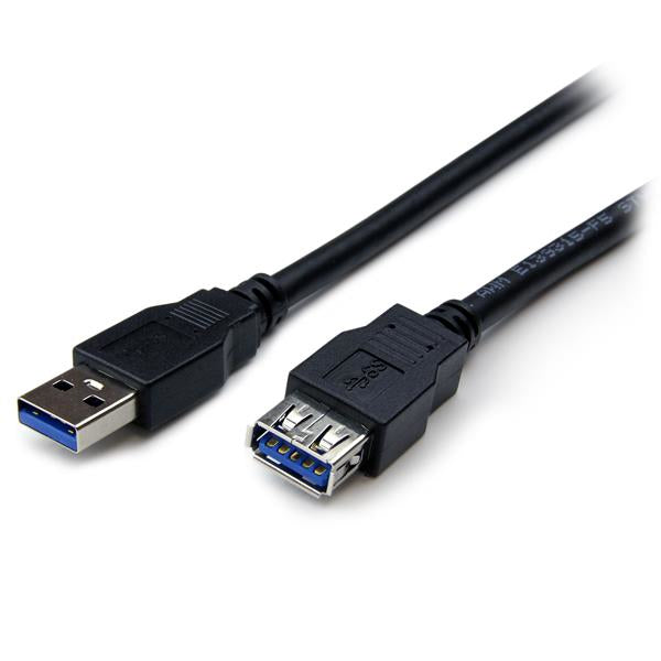 StarTech.com USB3SEXT2MBK USB-kabel USB 3.2 Gen 1 (3.1 Gen 1) 2 m USB A Sort