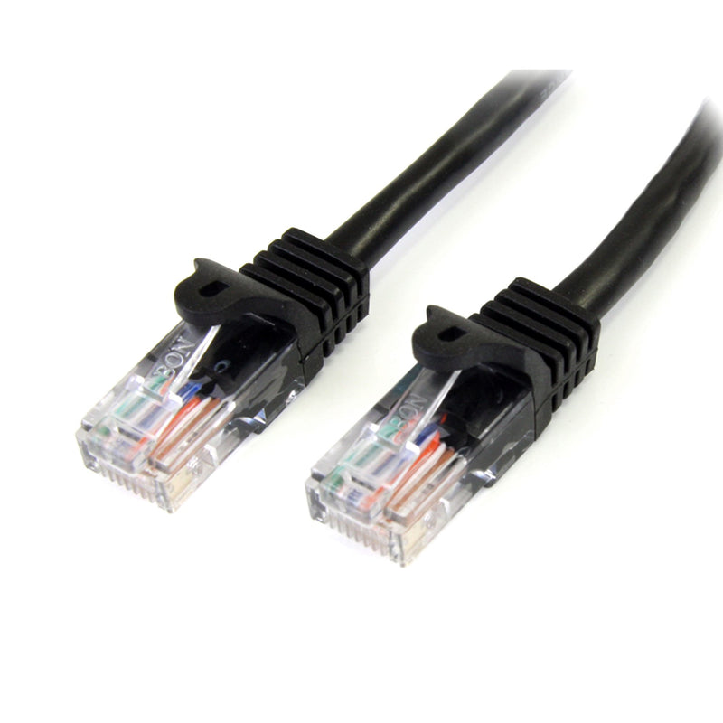 StarTech.com 45PAT3MBK netværkskabel Sort 3 m Cat5e U/UTP (UTP)