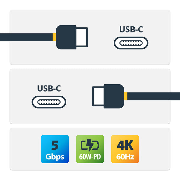 StarTech.com USB315CC1M USB-kabel USB 3.2 Gen 1 (3.1 Gen 1) 1 m USB C Sort