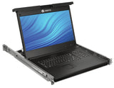 Vertiv Avocent LRA185KMM8D-205 rack-konsol 48,3 cm (19") 1366 x 768 pixel Plast, Stål Sort 1U