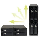 StarTech.com SATSASBP425 drive bay panel 13,3 cm (5.25") Opbevaring drev bakke Sort