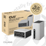 CLUB3D CSV-3104D dockingstation Ledningsført USB 3.2 Gen 1 (3.1 Gen 1) Type-A Sort, Sølv