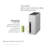 CLUB3D CSV-3104D dockingstation Ledningsført USB 3.2 Gen 1 (3.1 Gen 1) Type-A Sort, Sølv