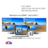 CLUB3D CSV-3104D dockingstation Ledningsført USB 3.2 Gen 1 (3.1 Gen 1) Type-A Sort, Sølv