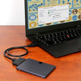StarTech.com USB312SAT3CB kabel kønsskifter USB 3.1 A SATA 7+15 pin Sort