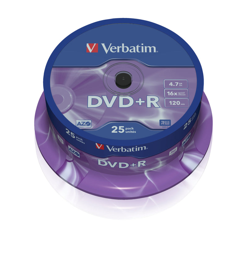 Verbatim DVD+R Matt Silver 4,7 GB 25 stk