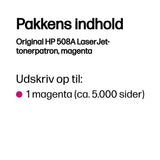 HP 508A Magenta Original LaserJet Toner Cartridge tonerpatron 1 stk