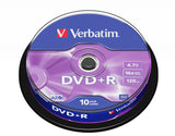 Verbatim DVD+R Matt Silver 4,7 GB 10 stk