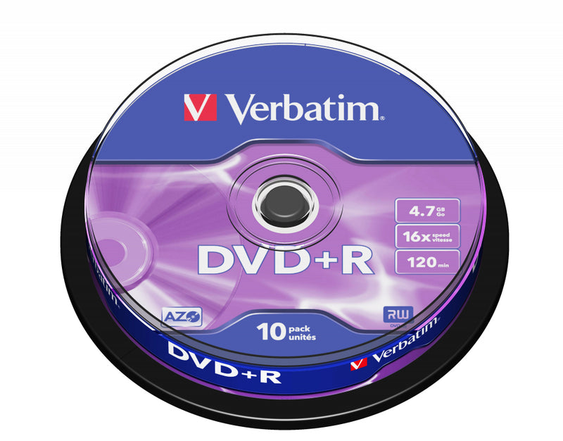 Verbatim DVD+R Matt Silver 4,7 GB 10 stk