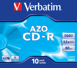 Verbatim CD-R AZO Crystal 700 MB 52x 10 stk