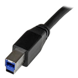 StarTech.com USB3SAB5M USB-kabel USB 3.2 Gen 1 (3.1 Gen 1) 5 m USB A USB B Sort