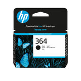 HP 364 Black Original Ink Cartridge blækpatron 1 stk Standard udbytte