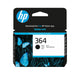 HP 364 Black Original Ink Cartridge blækpatron 1 stk Standard udbytte