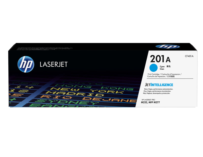 HP 201A Cyan Original LaserJet Toner Cartridge tonerpatron 1 stk Blå