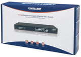 Intellinet 560993 netværksswitch Ikke administreret L2 Gigabit Ethernet (10/100/1000) Strøm over Ethernet (PoE) 1U Sort