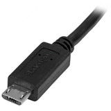 StarTech.com USBUBEXT50CM USB-kabel USB 2.0 0,5 m Micro-USB B Sort