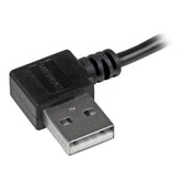 StarTech.com USB2AUB2RA2M USB-kabel USB 2.0 2 m USB A Micro-USB B Sort