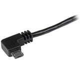 StarTech.com USB2AUB2RA1M USB-kabel USB 2.0 1 m USB A Micro-USB B Sort