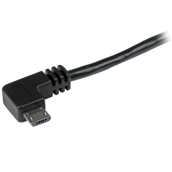 StarTech.com USB2AUB2RA2M USB-kabel USB 2.0 2 m USB A Micro-USB B Sort