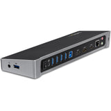 StarTech.com USB3DOCKH2DP dockingstation Ledningsført USB 3.2 Gen 1 (3.1 Gen 1) Type-A Sort, Sølv