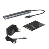 i-tec Metal U3HUB778 interface hub USB 3.2 Gen 1 (3.1 Gen 1) Type-A 5000 Mbit/s Sølv