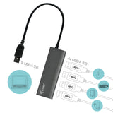 i-tec Metal U3HUB448 interface hub USB 3.2 Gen 1 (3.1 Gen 1) Type-A 5000 Mbit/s Grå