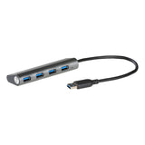 i-tec Metal U3HUB448 interface hub USB 3.2 Gen 1 (3.1 Gen 1) Type-A 5000 Mbit/s Grå