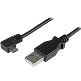 StarTech.com USBAUB2MRA USB-kabel USB 2.0 2 m USB A Micro-USB B Sort