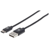 Manhattan 354929 USB-kabel USB 2.0 2 m USB A USB C Sort