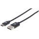 Manhattan 353298 USB-kabel USB 2.0 1 m USB C USB A Sort