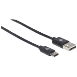 Manhattan 353298 USB-kabel USB 2.0 1 m USB C USB A Sort