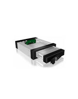 ICY BOX Carrier IB-129SSK-B HDD kabinet Aluminium, Sort 2.5/3.5"