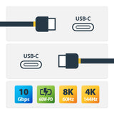 StarTech.com USB31CC50CM USB-kabel USB 3.2 Gen 2 (3.1 Gen 2) 0,5 m USB C Sort