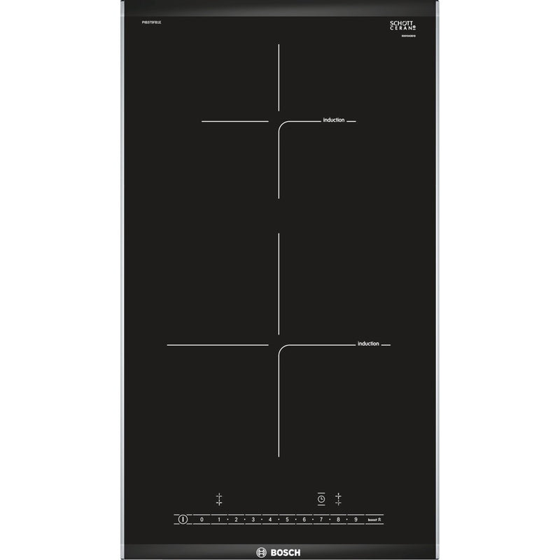 Bosch PIB375FB1E kogeplade Sort, Rustfrit stål Indbygget Zone induktionskogeplade 2 zone(s)